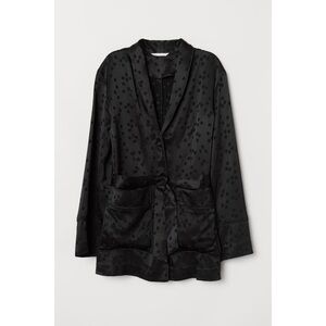 NWT H&M Jacquard-Weave Polka Dot Blazer